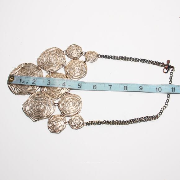 Vintage Chico's Swirl Pattern Large Statement Necklace - Picture 7 of 7